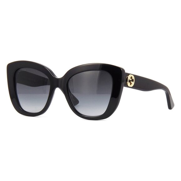 New GUCCI Black Cat Eye GG0327S 001 Sunglasses Women - Picture 1 of 7